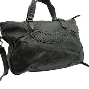 black Liesbekind leather hand bag | shoulder bag | crossbody bag | messenger bag